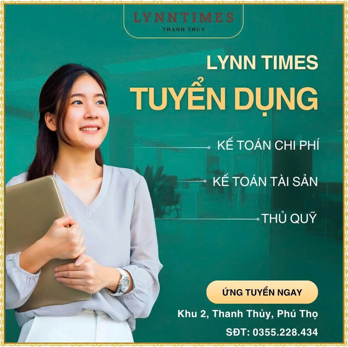 Phú thọ tuyển Kế toán, lương cao