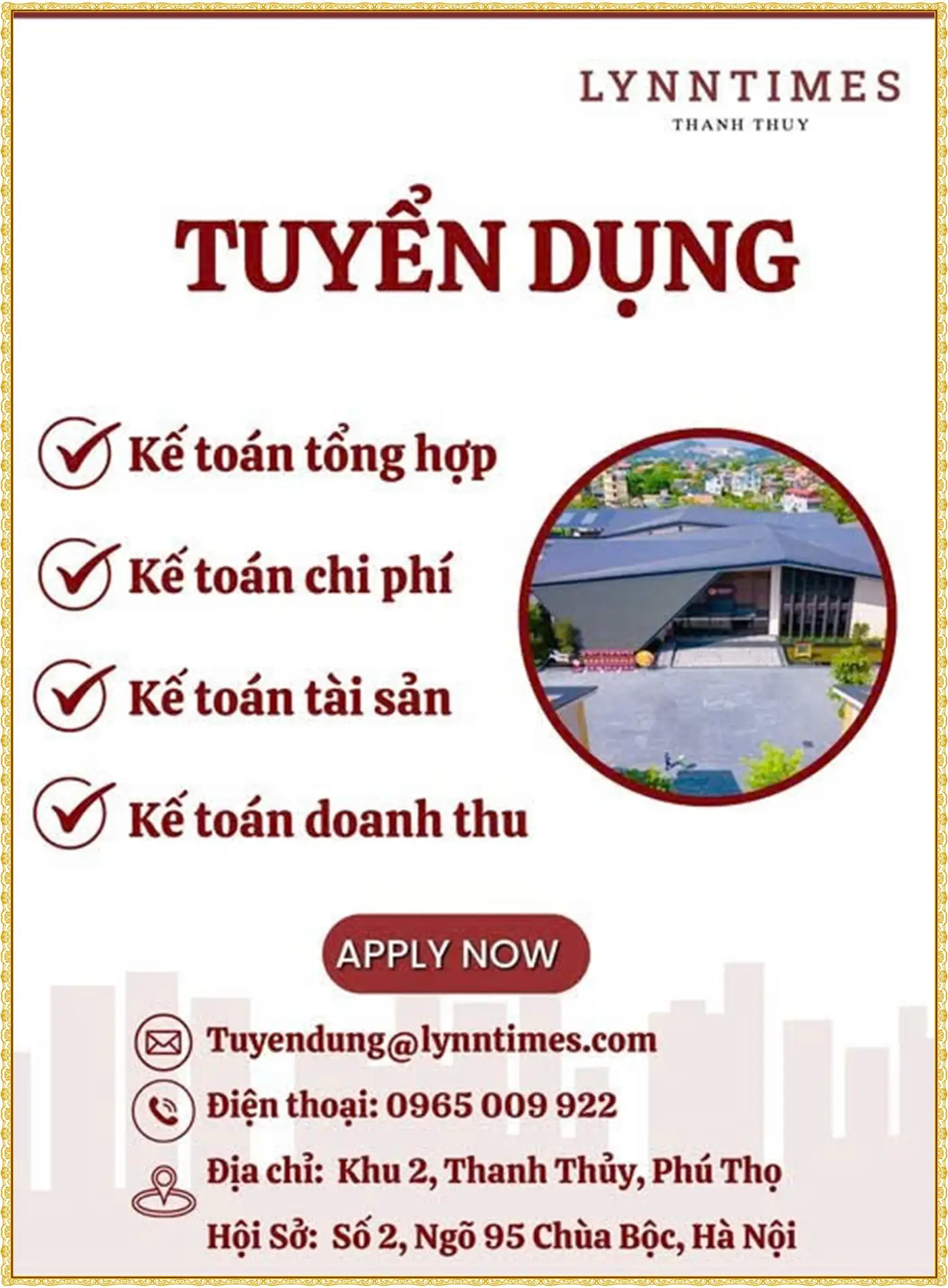 Phú thọ tuyển kế toán